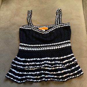 Black and white crocheted Cynthia Steffe sz large